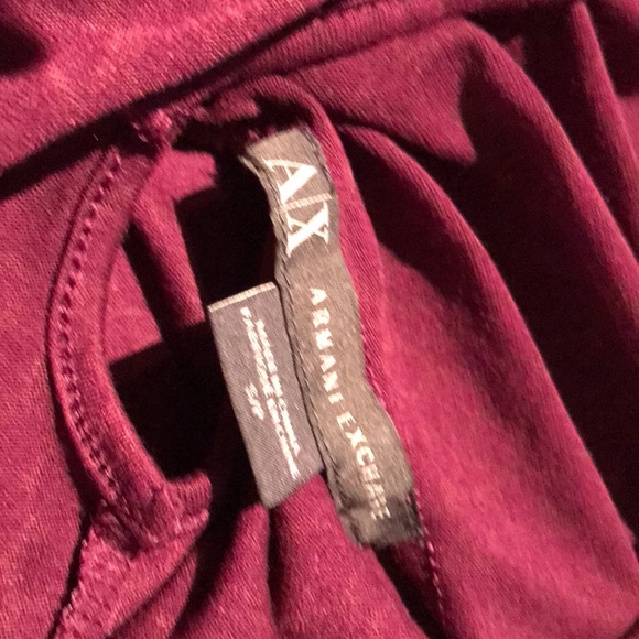 Armani Exchange burgundy top - Picture 3 of 4